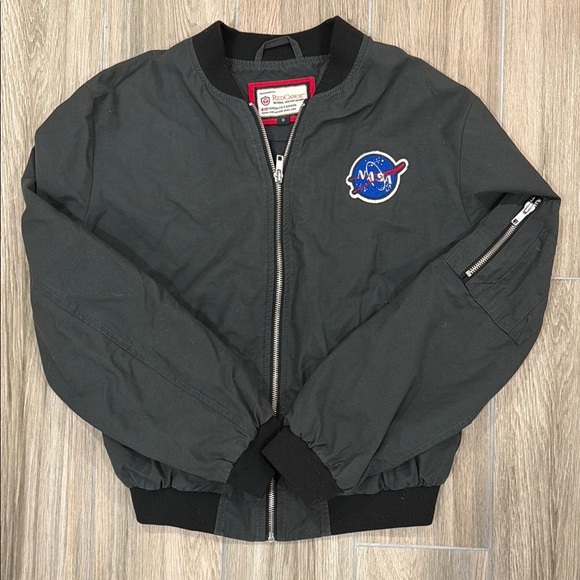 Red Canoe Jackets & Blazers - Red Canoe NASA Patch Bomber Jacket by Real Alchemy